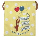 【送料無料】 おさるのジョージ 巾着M 風船 ジョージ ひとまねこざる Curious George 絵本 アニメ キャラクター ポーチ ケース 小物入れ 袋...