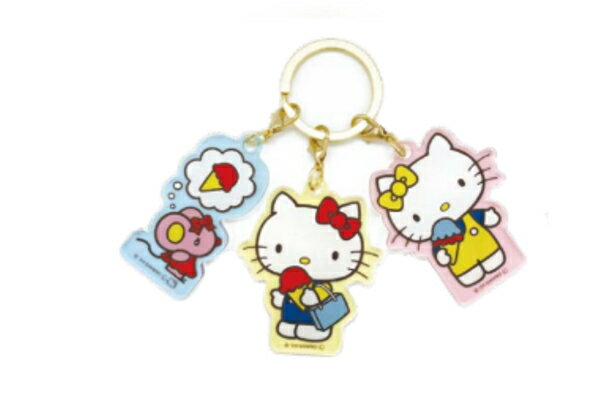 【サンリオキャラクターズ】3チャームキーホルダー【アイス】【ハローキティ】【キーホルダー】【キーリング】【チャーム】【鍵】【雑貨】【グッズ】【かわいい】