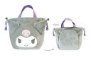 【サンリオキャラクターズ】ぬいぐるみマルチ巾着【クロミ】【くろみ】【ケース】【ポーチ】【きんちゃく】【袋】【収納】【弁当入れ】【ランチ】【雑貨】【グッズ】【かわいい】(4)