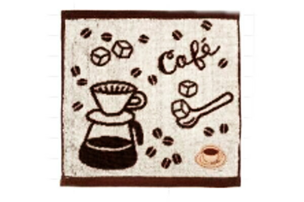 オリジナル プチタオルカフェ ベージュ 茶 ノスタルジック レトロ たおる ハンカチ ハンドタオル ミニタオル 雑貨 グッズ かわいい