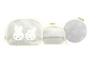 【送料無料】 miffy ミッフィー サガラ刺繍ラウンドティッシュポーチグレー フェイス ミッフィーとダーン ウサギ ディック・ブルーナ アニメ ポーチ ケー...