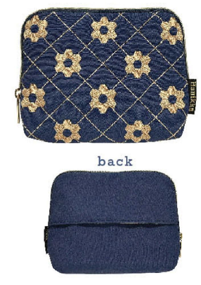 【送料無料】 Hanikka ハニッカ ティッシュポーチネイビー 紺 花柄 フラワー ポーチ ケース 小物入れ 収納 メイク 化粧 コスメ 雑貨 グッズ かわい...