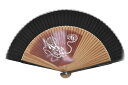 【Ripple】【リップル】メンズ短地シルクペンテックス扇子【22cm】【黒】【ブラック】【雲海龍】【せんす】【うちわ】【踊り用】【日本舞踊】【祭り】【夏】【涼しい】【男性】【雑貨】【グッズ】【かわいい】