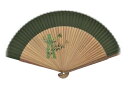 【Ripple】【リップル】メンズ短地シルクペンテックス扇子【22cm】【B】【竹】【グリーン】【緑】【せんす】【うちわ】【踊り用】【日本舞踊】【祭り】【夏】【...