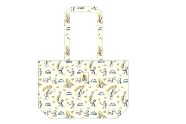 【送料無料】　おさるのジョージ　マチ付きトートバッグジェントルシェード　ジョージ　ひとまねこざる　Curious George　絵本　アニメ　キャラクター　カバン　かばん　鞄　収納　お出かけ　アウトドア　雑貨　グッズ　かわいい