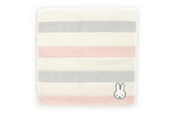 【miffy】【ミッフィー】パステルボーダーハンカチ【ババロア】【ウサギ】 【ミッフィーちゃん】【ディック・ブルーナ】【アニメ】【タオル】【たおる】 【ミニタオル】【ハンドタオル】【雑貨】【グッズ】【かわいい】