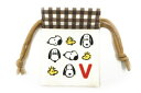 【送料無料】【スヌーピー】【SNOOPY】イニシャル豆巾着【V】【ピーナッツ】【ウッドストック】【すぬーぴー】【ポーチ】【ケース】【小物入れ】【収納】【袋】【き...