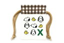 【送料無料】【スヌーピー】【SNOOPY】イニシャル豆巾着【X】【ピーナッツ】【ウッドストック】【すぬーぴー】【ポーチ】【ケース】【小物入れ】【収納】【袋】【き...
