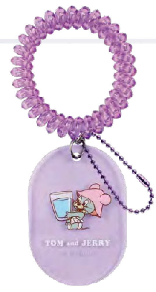 【送料無料】【トムとジェリー】ロッカーキー風チャーム【パープル】【紫】【タフィー】【アニメ】【キーホルダー】【キーリング】【チャーム】【鍵】【雑貨】【グッズ】【かわいい】