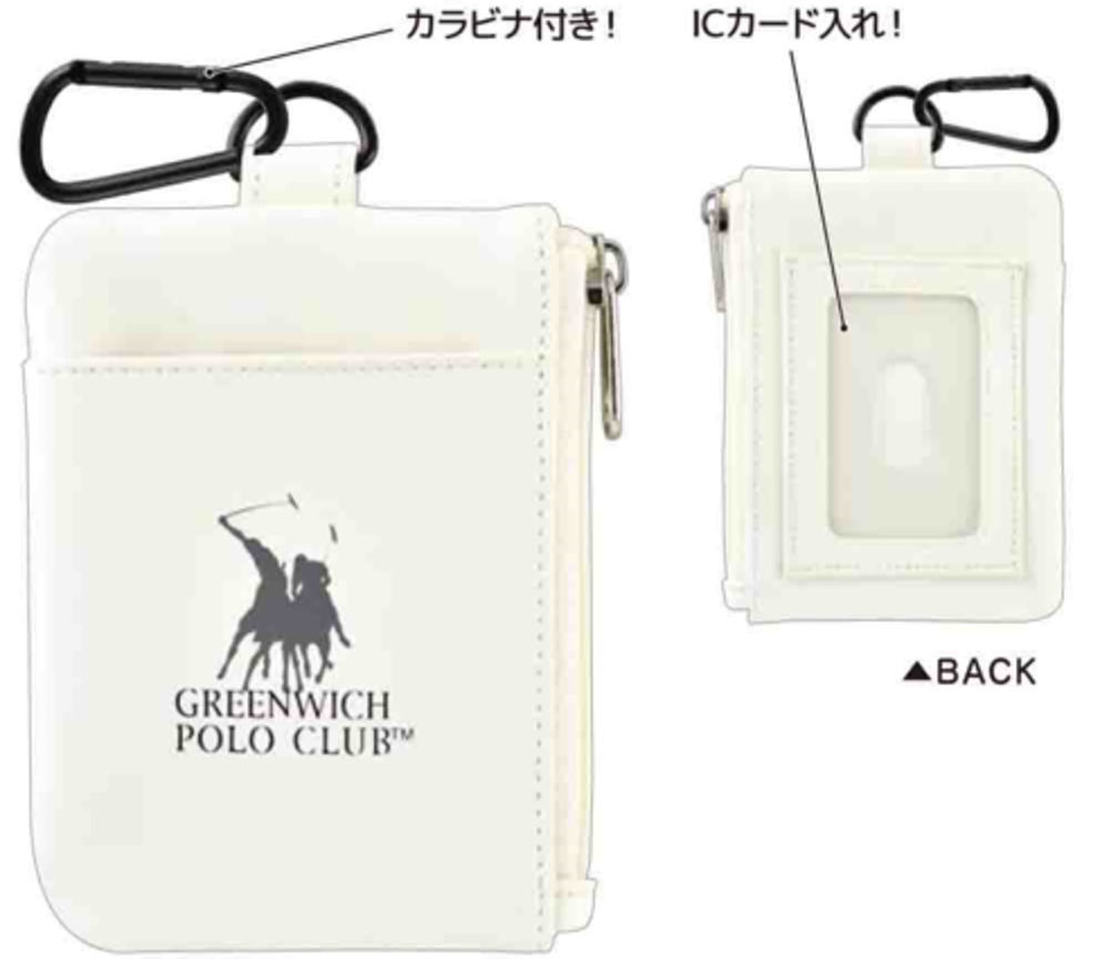 【グリニッジポロクラブ】パスケース【ホワイト】【白】【POLO CLUB】【ブランド】【ケース】【ポーチ】【カード入れ】【定期入れ】【収納】【通勤】【通学】【雑貨】【グッズ】【かわいい】