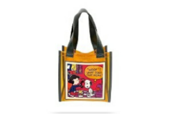 【送料無料】 スヌーピー SNOOPY クリアミニトートイエロー 黄色 ビビットカラー ウッドストック すぬーぴー アニメ キャラクター かばん カバン 鞄 バッグ 収納 お出かけ アウトドア 雑貨 グッズ かわいい