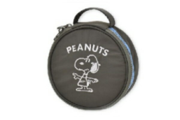 【スヌーピー】【SNOOPY】サークルポーチ【ダークグレー】【ウッドストック】【すぬーぴー】【アニメ】【キャラクター】【ポーチ】【ケース】【小物入れ】【収納】【メイク】【化粧】【コスメ】 【雑貨】【グッズ】【かわいい】