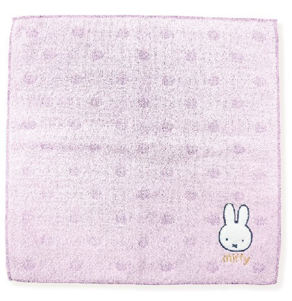 【miffy】【ミッフィー】きらきらミニタオル【パープル】【紫】【ウサギ】【ディック・ブルーナ】【絵本】【アニメ】【タオル】【たおる】【ハンドタオル】【ハンカチ】【雑貨】【グッズ】【かわいい】