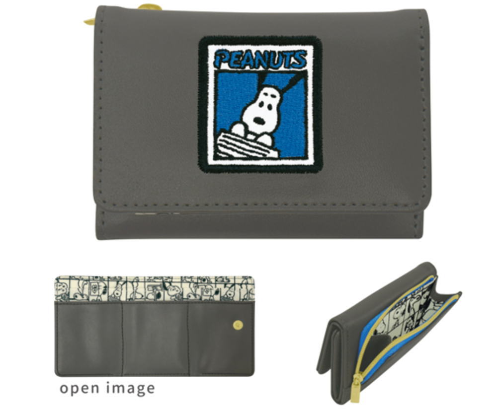 【送料無料】　スヌーピー　SNOOPY　ミニ財布ブロックパターン　ピーナッツ　ウッドストック　すぬーぴ..
