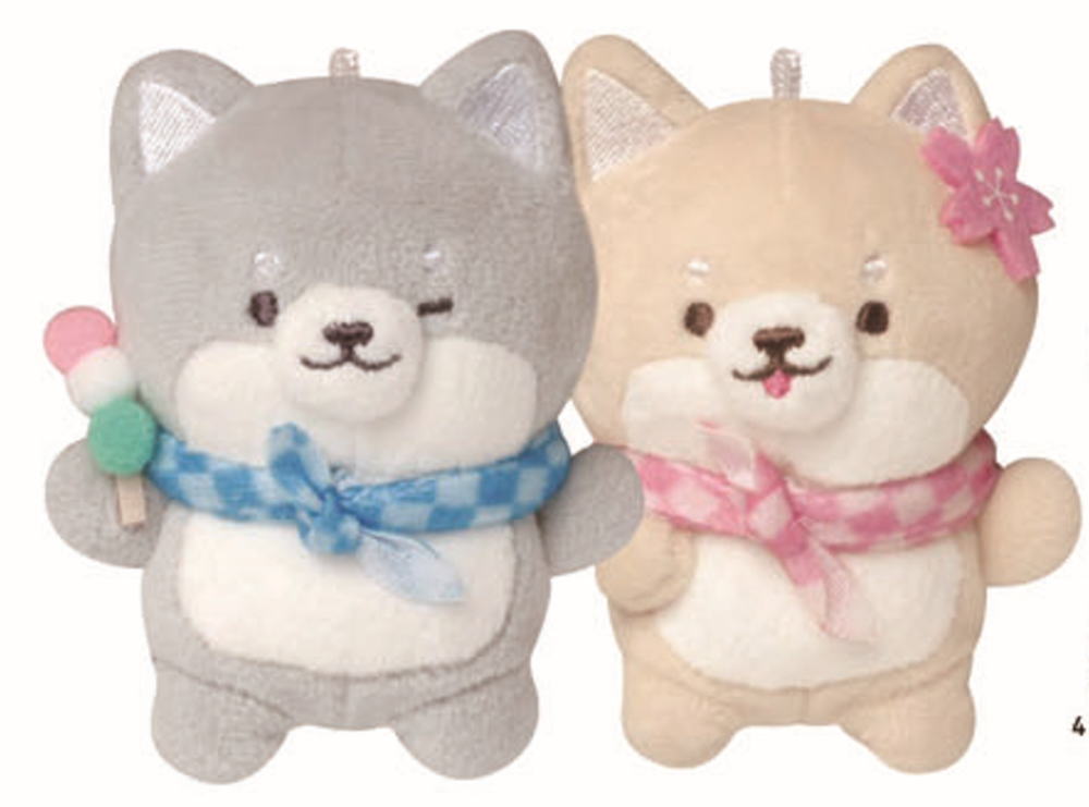 【送料無料】【オリジナル】ニコぬいキーホルダー【灰しばとさくらしば】【犬】【動物】【アニマル】【キーリング】【チャーム】【鍵】【ぬいぐるみ】【人形】【マスコット】【ニコイチ】【ペア】【おそろ】【友達】【フレンズ】【雑貨】【グッズ】【かわいい】