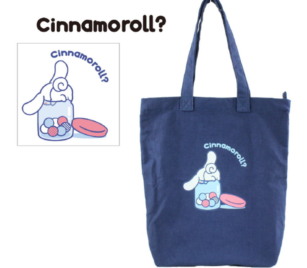 サンリオキャラクターズ 帆布トートバッグかくれんぼアート シナモロール シナモン カバン かばん 鞄 トート 収納 お出かけ アウトドア 雑貨 グッズ かわいい