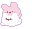 【送料無料】 らぶい~ず モコモコ刺繍ステッカーパープル 紫 うさぎ 動物 アニマル シール アイロン 雑貨 グッズ かわいい