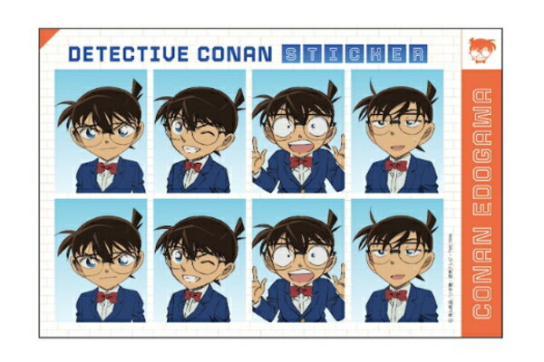 名探偵コナン　証明写真風ステッカー江戸川コナン　探偵　名探偵　漫画　アニメ　映画　ステッカー　シール　文房具　雑貨　グッズ　かわいい