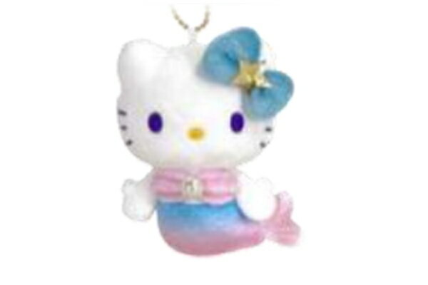 【送料無料】　　サンリオキャラクターズ　マスコットキーホルダーグラデブルー　青　マーメイド　ハローキティ　マスコットコレクション　キーホルダー　キーリング　チャーム　鍵　ぬいぐるみ　人形　ドール　雑貨　グッズ　かわいい