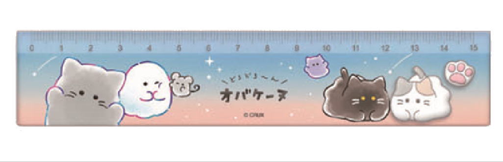 オリジナル　オバケーヌ　ラバマス15cm定規セット　【10本セット】　ネコかいぎ　ものさし　文房具　学..