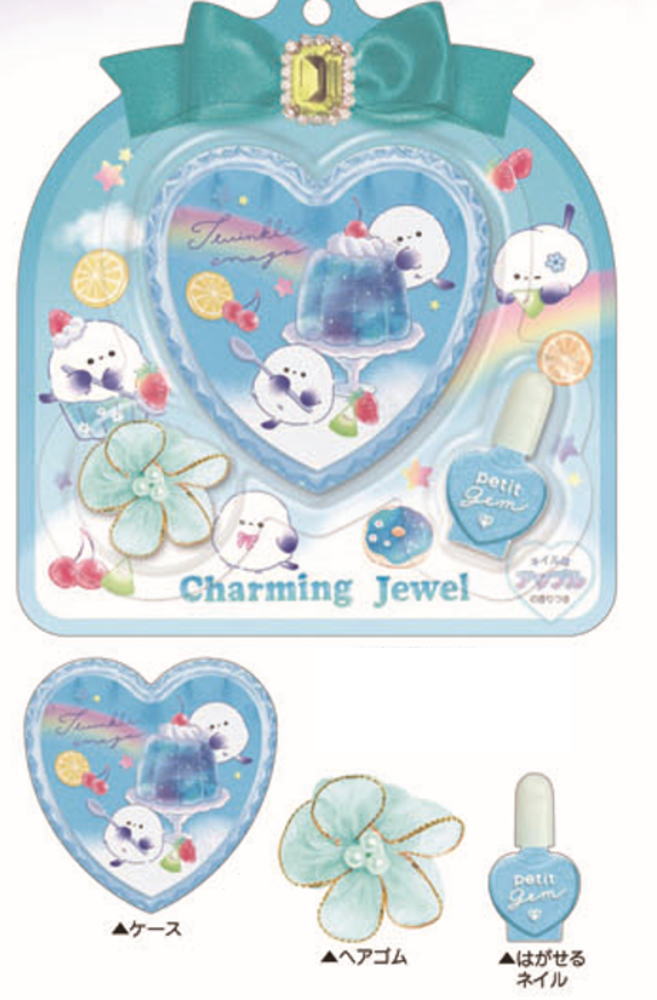 オリジナル ハートジュエルセットトゥインクルエナガ シマエナガ ケース ボックス ヘアゴム ネイル メイク 化粧 コスメ 子供 キッズ 雑貨 グッズ かわいい