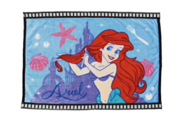 【ディズニープリンセス】ひざ掛け【インザシャイニングシー】【アリエル】【リトルマーメイド】【姫】【映画】【ブランケット】【膝掛け】【ひざかけ】【肩掛け】【マット】【毛布】【冬】【お昼寝】【雑貨】【グッズ】【かわいい】