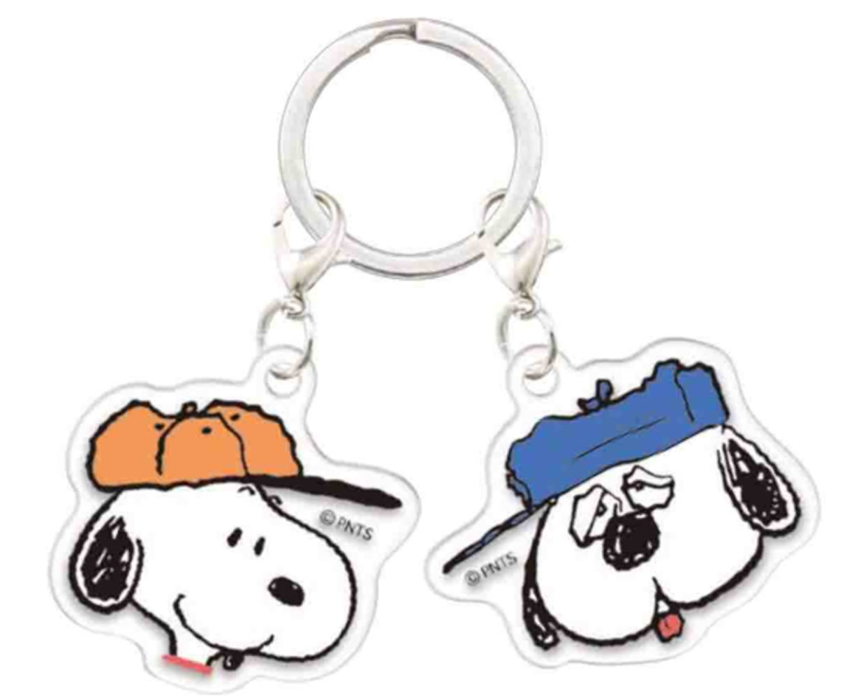 【送料無料】　スヌーピー　SNOOPY　ちび2連チャームキーホルダースヌーピーとオラフ　ピーナッツ　ウ..