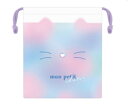【送料無料】 オリジナル マチ付き巾着mon petit chaton ネコ 動物 アニマル ポーチ ケース 小物入れ 袋 収納 遠足 アウトドア 子供 キッ...