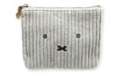 【送料無料】【miffy】【ミッフィー】【おかおコーデュロイシリーズ】ティッシュポーチ【グレー】【ディック・ブルーナ】【絵本】【アニメ】【ケース】【小物入れ】【...