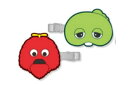 【ガチャピン×ムック】ラバーヘアクリップ【髪留め】【髪の毛】【ヘアクリップ】【ヘアアクセサリー】【ヘアアイテム】【2個入り】【2個セット】【雑貨】【グッズ】【か...