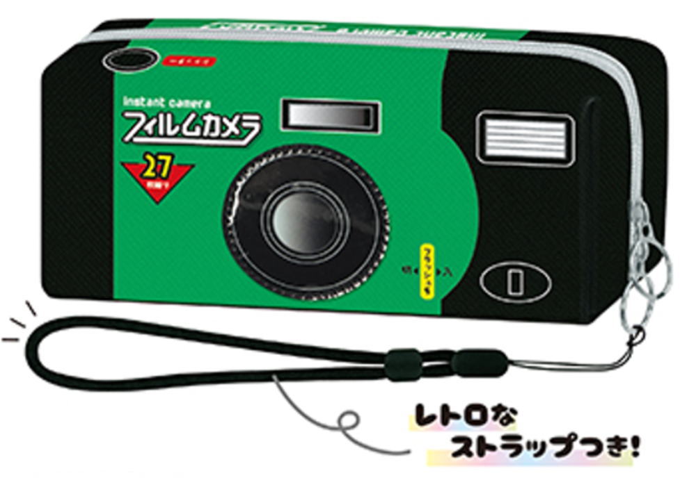 オリジナル　パロディペンポーチフィルムカメラ　ケース　ペン入れ　筆箱　収納　文房具　学校　勉強　..