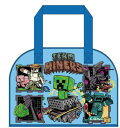 【送料無料】【Minecraft】【マインクラフト】ファスナー付きビニールバッグ【ブルー】【青】【クリーパー】【マイクラ】【ゲーム】【かばん】【カバン】【鞄】【...