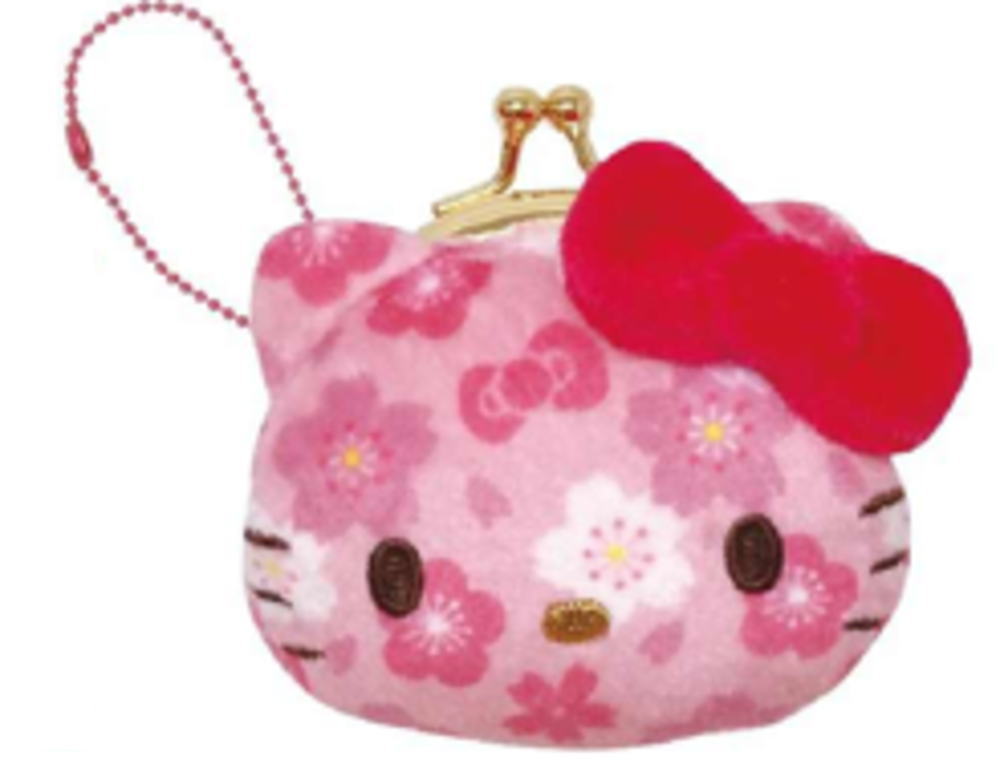 【送料無料】　サンリオキャラクターズ　和雑貨シリーズ　フェイスミニがまぐちハローキティ　ポーチ　..