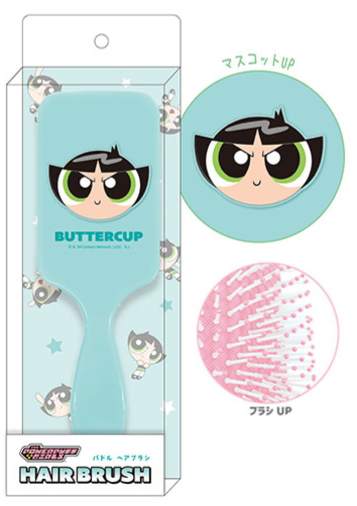 【送料無料】　パワーパフガールズ　パドルヘアブラシバターカップ　パワパフ　アメキャラ　コーム　ク..