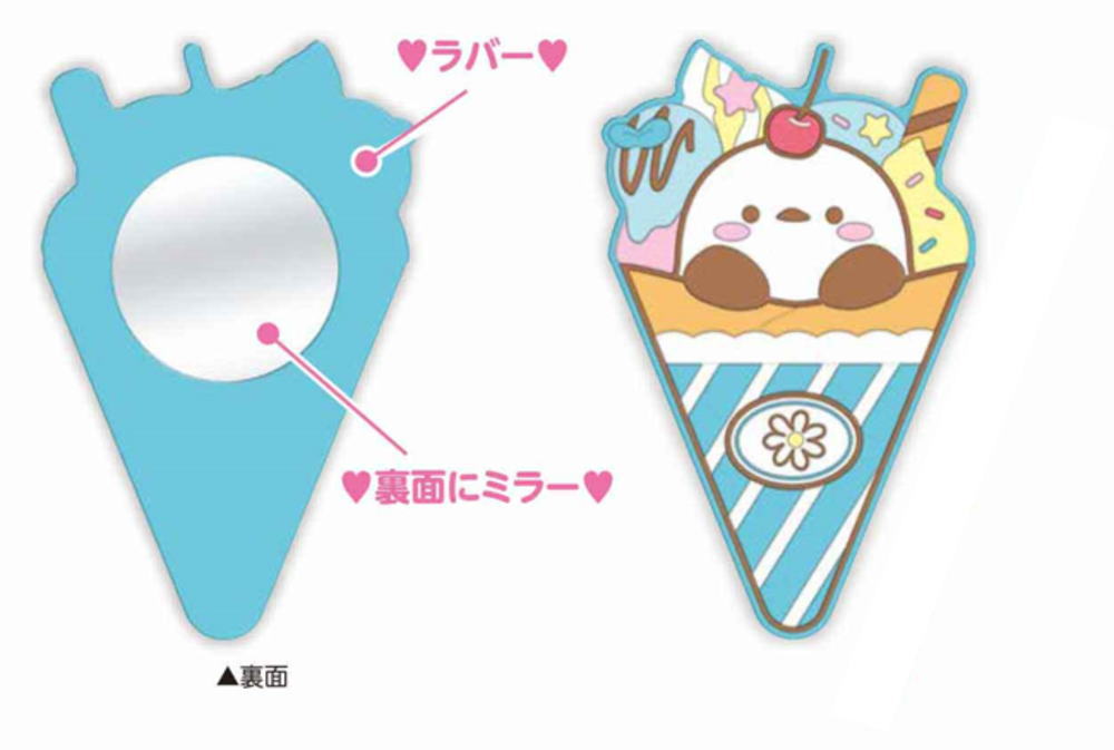 【送料無料】 オリジナル スイーツデコミラーのんびりえながちゃん シマエナガ かがみ 鏡 メイク 化粧 コスメ 雑貨 グッズ かわいい