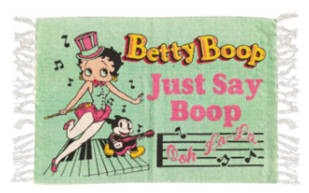 【送料無料】　　アメリカン雑貨　BettyBoop　ベティ・ブープ　コットンフロアマットDANCER　アメリカ　USA　アメキャラ　敷き物　シート　部屋　ルーム　リビング　洗面所　玄関　インテリア　雑貨　グッズ　かわいい　TE