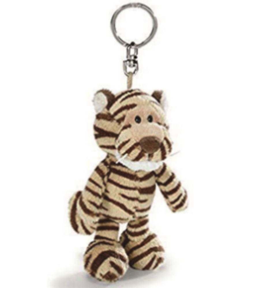 【送料無料】　NICI　ニキ　ぬいぐるみマスコットキーホルダータイガー　動物　アニマル　キーリング　..
