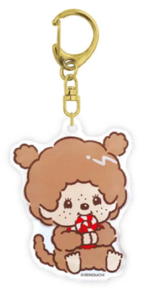 日本製　モンチッチ　アクリルキーホルダーブラウン　茶　モンチッチちゃん　キャラクター　キーリング..
