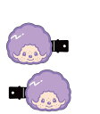 【日本製】【モンチッチ】前髪クリップ【パープル】【紫】【モンチッチくん】【キャラクター】【髪留め】【ヘアピン】【ピン】【クリップ】【ヘアアクセサリー】【子供】【...