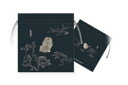 【送料無料】【日本製】【鳥獣戯画×トラりん】巾着【M】【ブラック】【黒】【ポーチ】【ケース】【小物入れ】【袋】【きんちゃく】【収納】【雑貨】【グッズ】【かわいい...