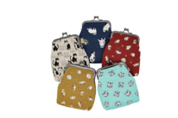 【クジ】 Ripple リップル がま口財布縦アソートねこ 動物 アニマル ポーチ ケース 小物入れ 小銭入れ コインケース 収納 サイフ ウォレット レディー...