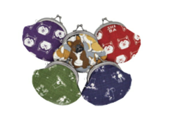 【クジ】 Ripple リップル 丸がま口財布縦アソートいぬ 動物 アニマル ポーチ ケース 小物入れ 小銭入れ コインケース 収納 サイフ ウォレット レディ...