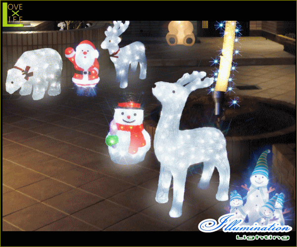 【電源セット】【イルミネーション】白クマ【A】【しろくま】【シロクマ】【クリスタル】【立体】【動物】【アニマル】【グロー】【LED】【クリスマス】【電飾】【モチーフ】