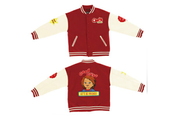 チャイルドプレイ スタジャンL レッド 赤 チャッキー グッドガイズ 映画 アウター ジャンパー 服 レディース メンズ 男女兼用 ファッション 雑貨 グッズ ...