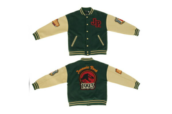 ジュラシックワールド スタジャン3L グリーン 緑 ジュラシック 映画 アウター ジャンパー 服 メンズ 男性 ファッション 雑貨 グッズ かわいい