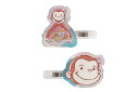 【日本製】【おさるのジョージ】オーロラアクリルクリップ【ドーナツ】【ひとまねこざる】【Curious George】【アニメ】【キャラクター】【髪留め】【髪の毛...