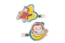 【日本製】【おさるのジョージ】オーロラアクリルクリップ【バナナ】【ひとまねこざる】【Curious George】【アニメ】【キャラクター】【髪留め】【髪の毛】...