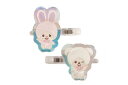 【日本製】【モンチッチ】オーロラアクリルクリップ【チムたんとチャム】【髪留め】【髪の毛】【ヘアクリップ】【ヘアアクセサリー】【ヘアアイテム】【2個入り】【2個セ...