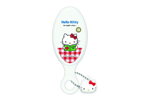 【日本製】　　サンリオキャラクターズ　マスコット付きミニブラシおべんきょう　ハローキティ　コーム..