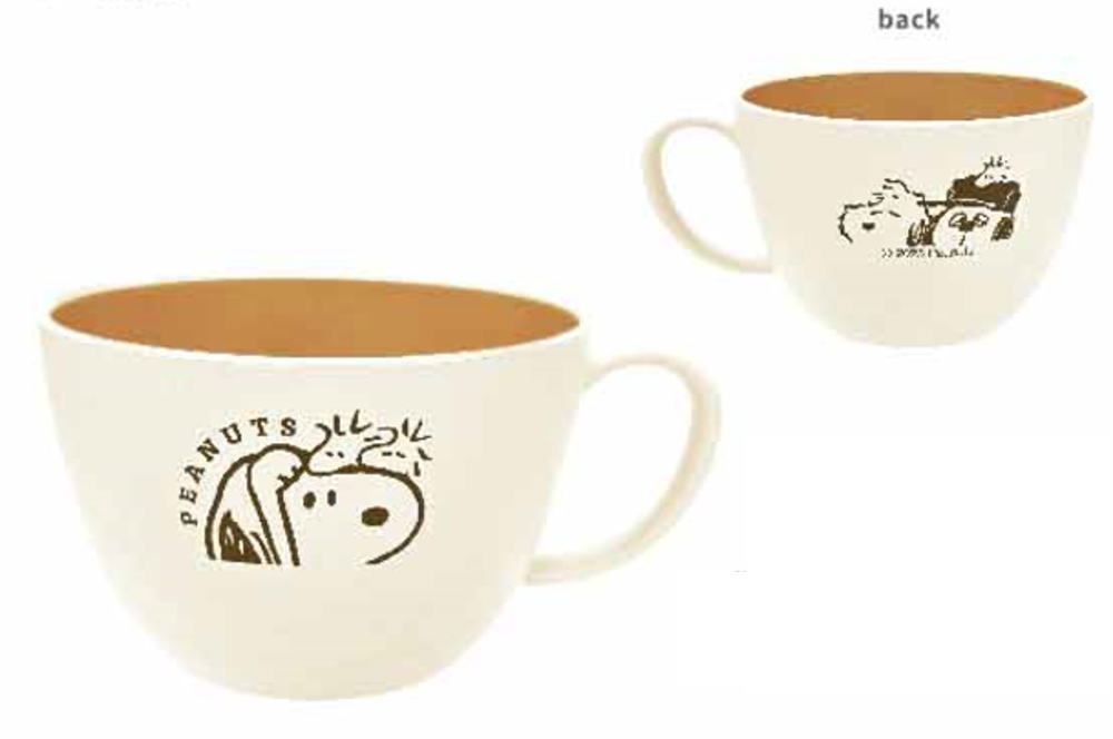 【送料無料】　【日本製】　スヌーピー　SNOOPY　スープカップクローズアップ2　ピーナッツ　ウッドス..